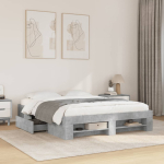 Voodiraam ilma madratsita, betoonhall 160x200 cm ehituspuit