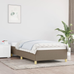 Voodiraam ilma madratsita taupe 100x200 cm kangas