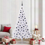Tehisj&otilde;ulupuu koos 300 led-iga valge 210 cm pvc ja teras