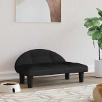 P&auml;evavoodi, must, 70x52x30 cm, samet