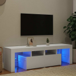 Telerialus led-tuledega, valge, 140x36,5x40 cm