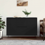 Puhvetkapp, must, 101,5 x 35 x 70 cm, tehispuit