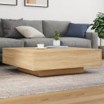 Kohvilaud led-tuledega, sonoma tamm, 100 x 100 x 31 cm