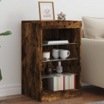 Puhvetkapp led-tuledega, suitsutatud tamm, 41 x 37 x 67 cm