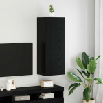 Tv seina kapp must tamm 40,5 x 30 x 102 cm tehispuit