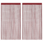 N&ouml;&ouml;rkardinad 2 tk, 100 x 250 cm, burgundiapunane