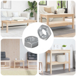 Kuusnurkset p&auml;hklid 2 pcs h&otilde;bedane m8 raud