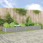 Taimekast helehall 195 x 100 x 45 cm tsinkteras