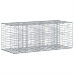 Gabioni t&otilde;stetud voodi h&otilde;bedane 140 x 60 x 55 cm tsinkteras