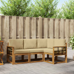 V&auml;li diivanikomplekt padjaga 4 pcs looduslik ja beež