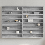Vitriinkapp, hall sonoma tamm, 100x8,5x75 cm, tehispuit