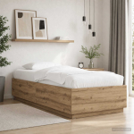 Led-lampidega voodiraam artisan tamm 80 x 200 cm tehispuit