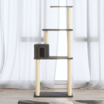 Kassimaja sisalk&ouml;itega kraapimispuudega, tumehall, 147 cm