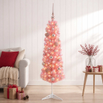 Kunstlik kitsas j&otilde;ulupuu koos j&otilde;ulukuuliga 120 cm 150 led-i