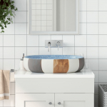 Valamu t&ouml;&ouml;pinnale, mitmev&auml;rviline, ovaalne, keraamiline