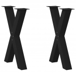 S&ouml;&ouml;gilaua jalad, x-kujulised, 2 tk, mustad, 50 x (72&ndash;73) cm, teras
