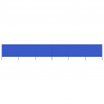 Tuulekaitse sein 6 paneelist, kangas, 800 x 80 cm taevasinine