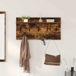 Seinale kinnitatav riidepuu suitsutatud tamm 80 x 40 x 12 cm