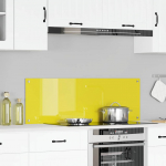 K&ouml;gi splashback kollane 120 x 40 x 0,6 cm karastatud klaas
