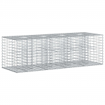 Gabioni t&otilde;stetud voodi h&otilde;bedane 180 x 60 x 55 cm tsinkteras