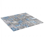 Mosaiik plaat 11 pcs hall ja sinine 50 x 50 cm klaas