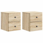 Seinale kinnitatav &ouml;&ouml;tis 2 pcs sonoma tamm 34,5 x 33 x 40 cm