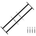 Kaitsegrill akende jaoks 2 risttalaga 3 pcs 63-114 cm