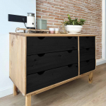 Sahtlib&uuml;roo otta must 111 x 43 x 73,5 cm toekas m&auml;nnipuit