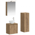 Vannitoa m&ouml;&ouml;bleset 4 pcs artisan tamm tehispuit ja klaas