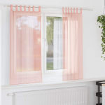 Aasadega voilee kardinad 2 tk, roosad, 140 x 175 cm