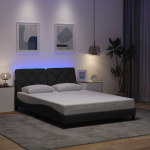 Voodiraam led-iga ilma madratsita, 120x200 cm, kangas