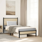 Metallist voodiraam ilma madratsita sonoma tamm 75x190 cm