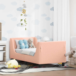Kuni 3-aastase voodi raam koos peatoega peaga roosa 70 x 140 cm
