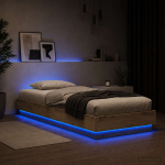 Led-lampidega voodiraam artisan tamm 80 x 200 cm tehispuit