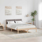Beti raam peaga pruun ja taupe 140 x 200 cm m&auml;nnipuit