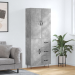 K&otilde;rge kapp, betoonhall, 69,5 x 34 x 180 cm,tehispuit