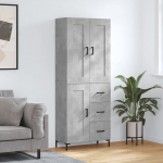 K&otilde;rge kapp, betoonhall, 69,5 x 34 x 180 cm,tehispuit