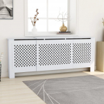 Mdf radiaatorikate, valge, 205 cm