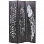 Kokkupandav sirm 120 x 170 cm, suled, must ja valge