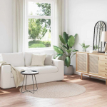 Libisemisvastane shaggy vaip cream 160 x 160 cm pp