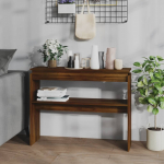 Konsoollaud, suitsutatud tamm, 102x30x80 cm, tehispuit