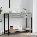 Konsoollaud, hall sonoma tamm, 100 x 34,5 x 75 cm, tehispuit