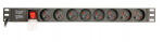 EnerGenie EG-PDU-014-F Rack Power Distribution Unit (8 FR sockets, 1U, 16A, Schuko plug, 3m, black color)