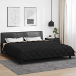 Talve tek must ja taupe 240 x 200 cm mikrokiud