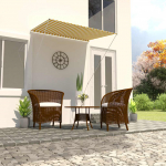 Sisset&otilde;mmatav varikatus, 150 x 150 cm, kollane ja valge