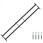 Kaitsegrill akende jaoks 2 risttalaga 3 pcs 93-174 cm