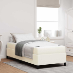 Voodi raam madratsiga cream 90 x 200 cm kangas