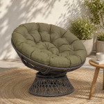 Papasan tooli vaip vianen 100% pol&uuml;ester oliiviroheline