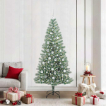 Kunstlik j&otilde;ulupuu lumeja fluffiga koos led-valgusega 210 cm