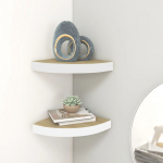 Nurgariiulid 2 tk, tamm ja valge, 35 x 35 x 3,8 mdf